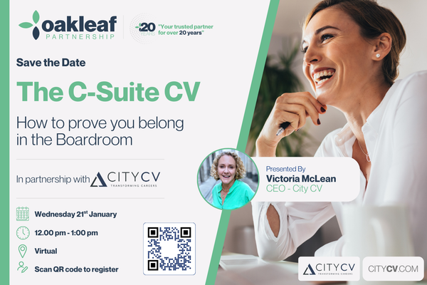 Oakleaf webinar — the C-Suite CV